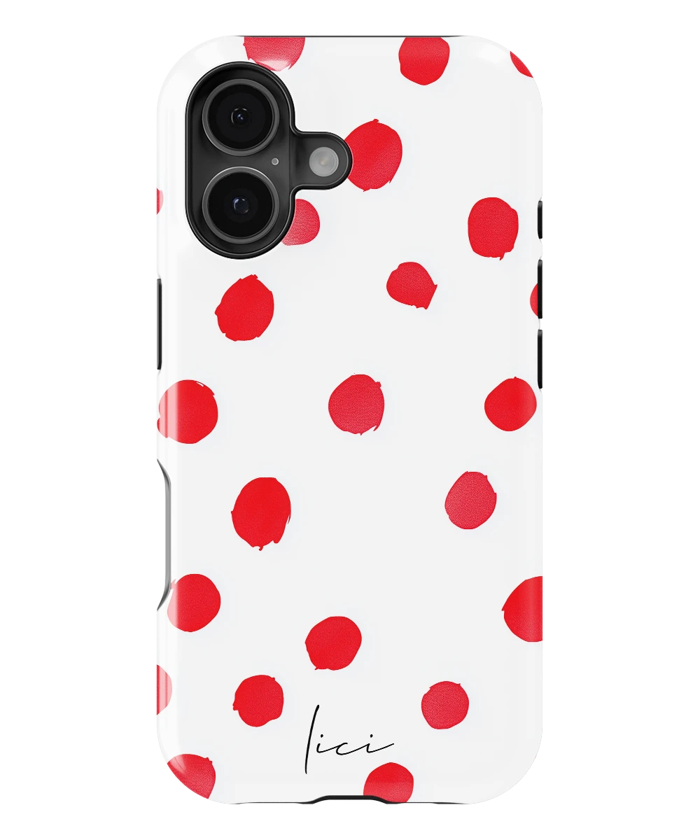 Red Polka Dots - iPhone 17