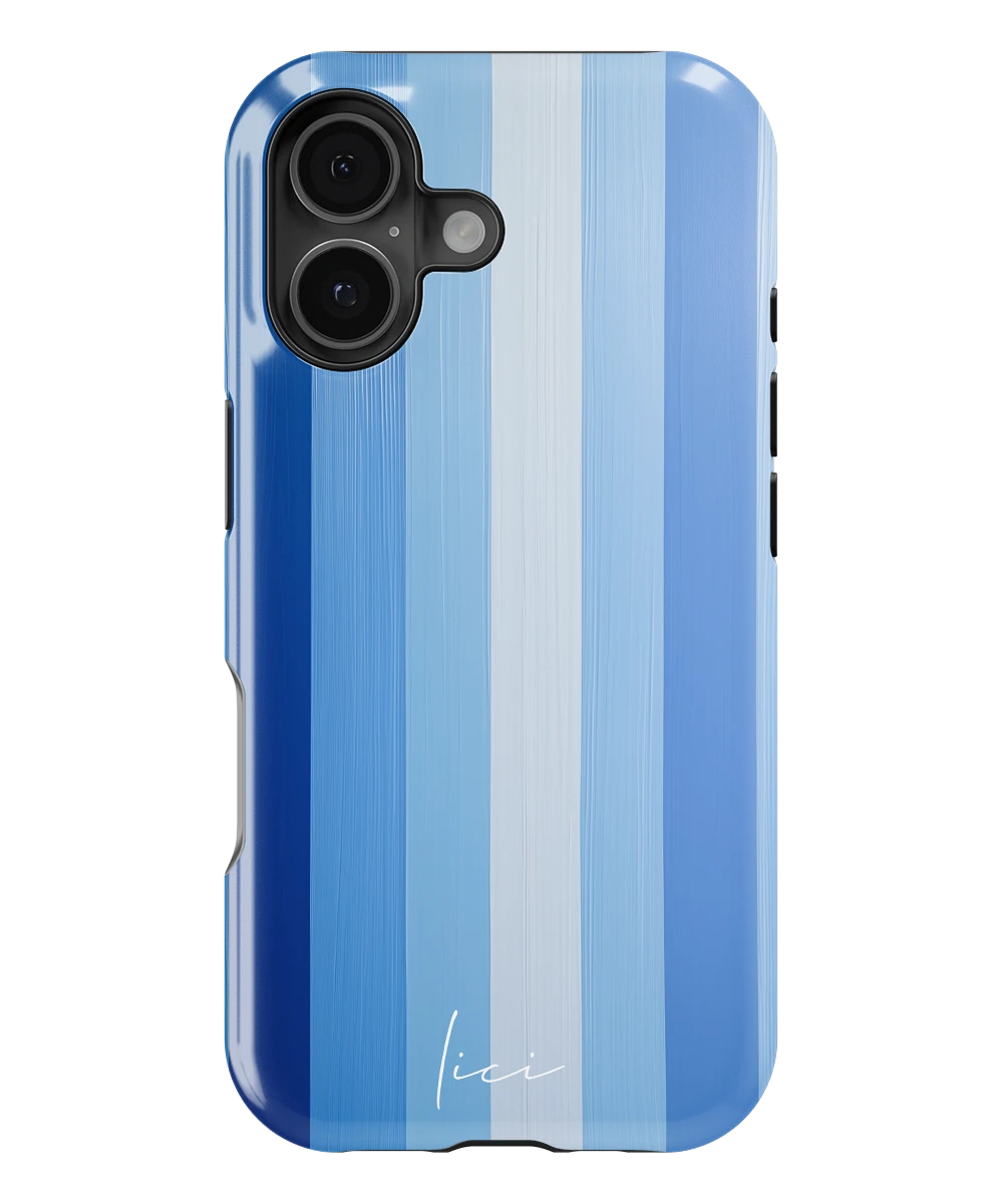 Striped Blue Block - iPhone 17