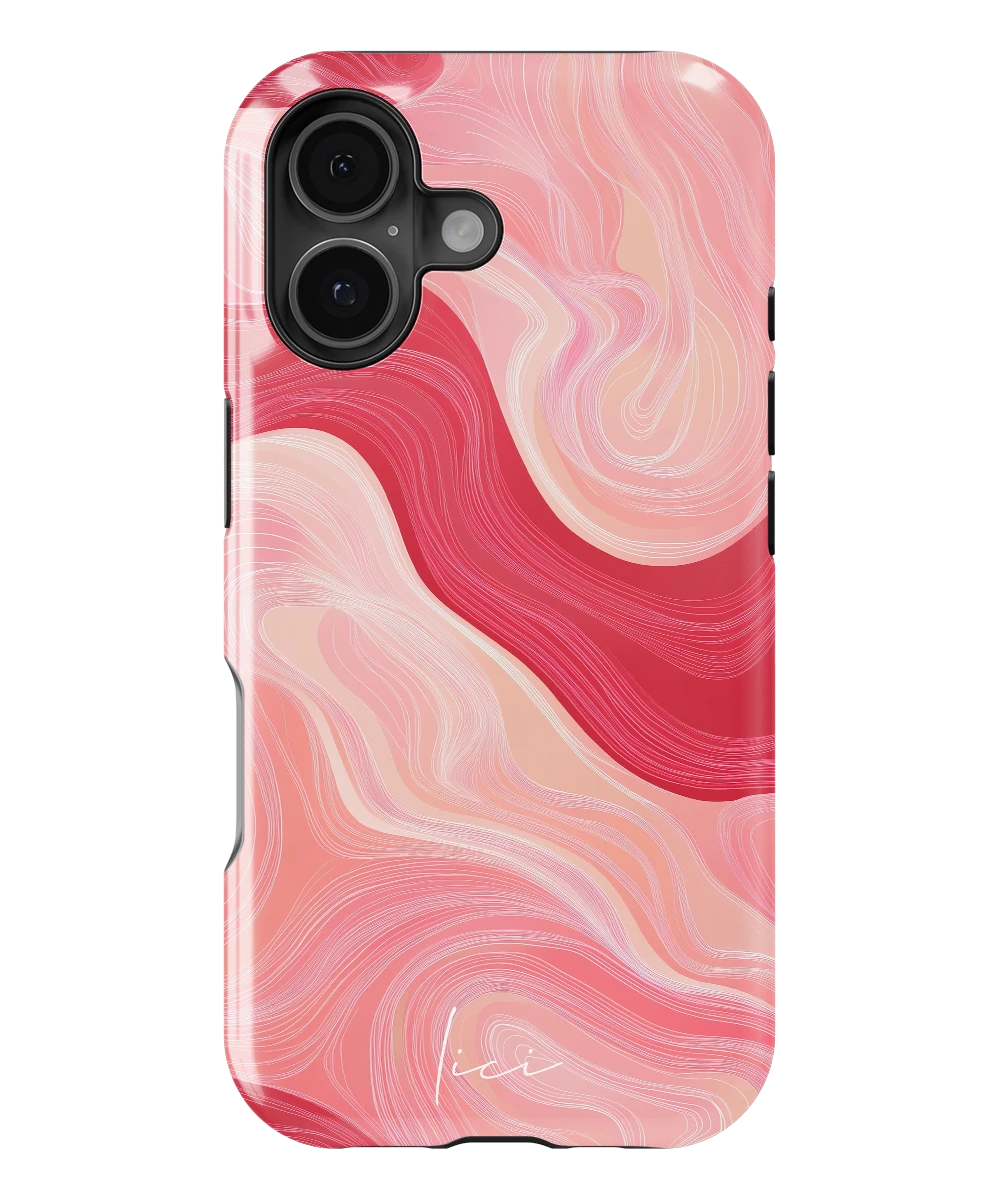 Wavy Rose Lines - iPhone 17