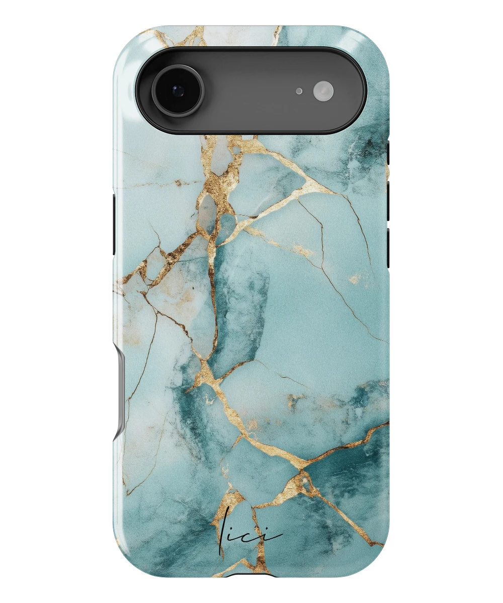 Blue Gold Marble - iPhone 17 Air