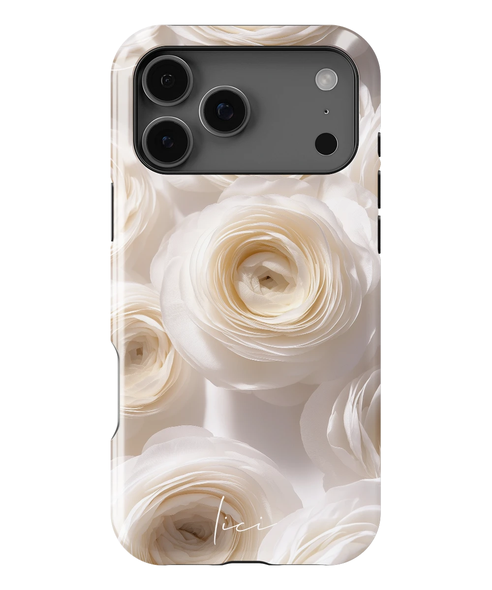 White Ranunculus - iPhone 17 Pro Max