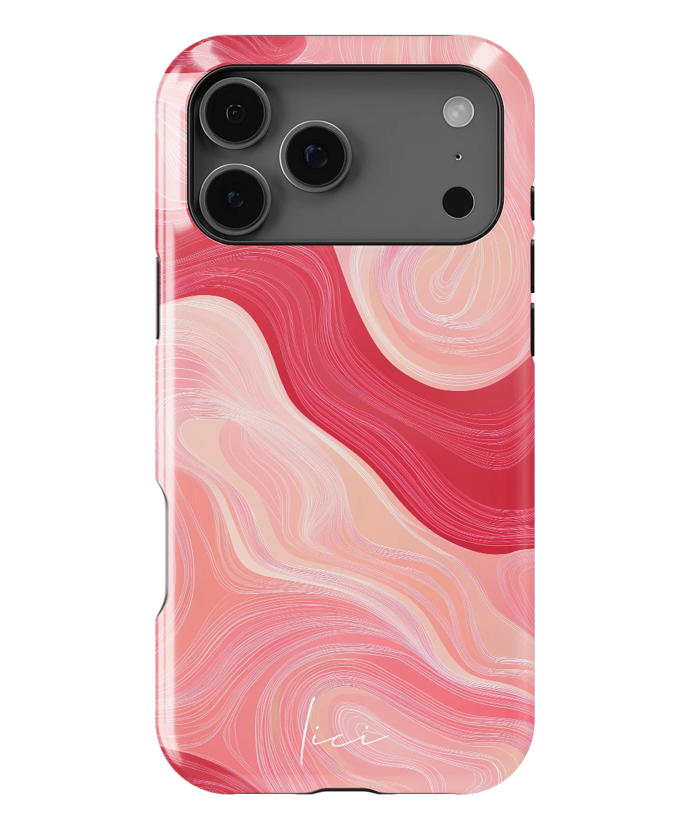 Wavy Rose Lines - iPhone 17 Pro Max