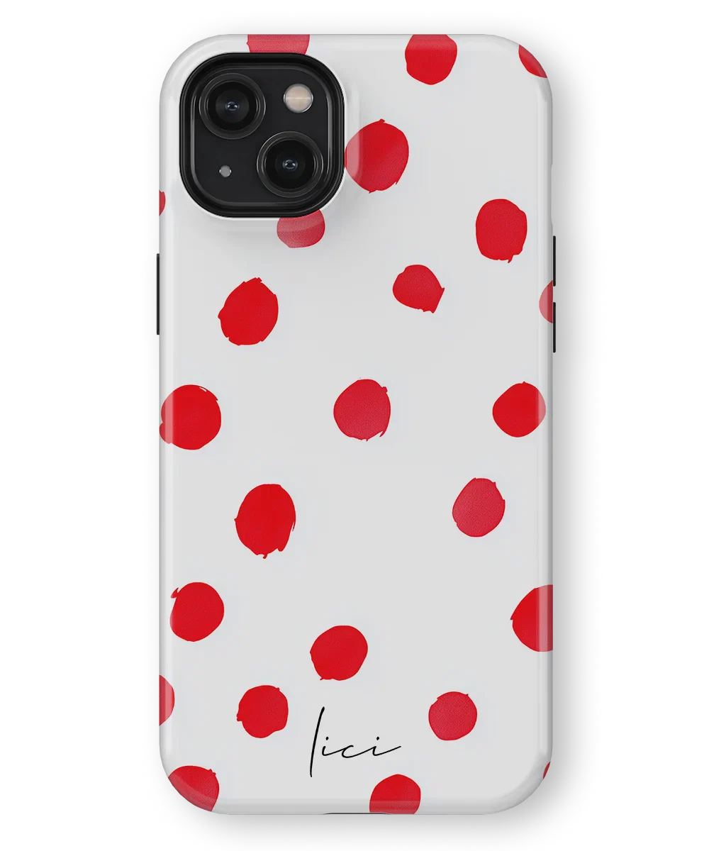 Red Polka Dots - iPhone 14 Plus