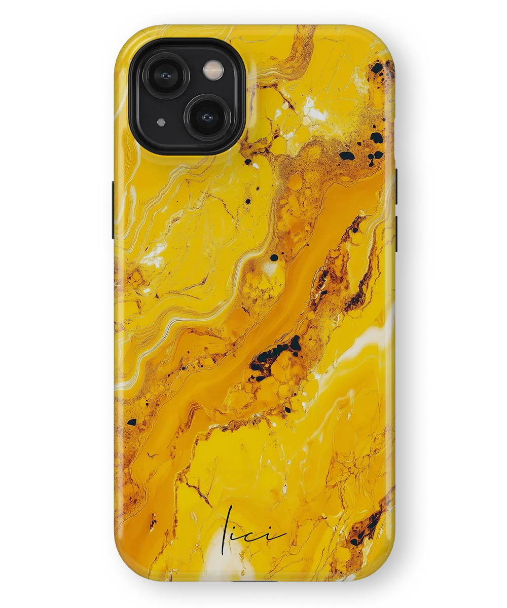 Yellow Marble - iPhone 14 Plus