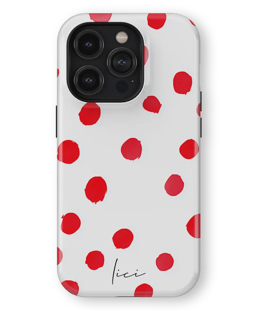 Red Polka Dots - iPhone 14 Pro