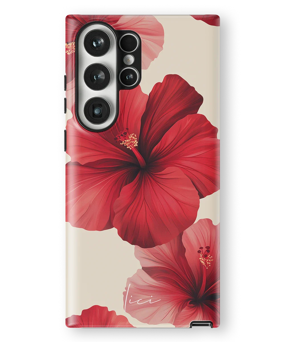 Red Hibiscus - Samsung Galaxy S23 Ultra