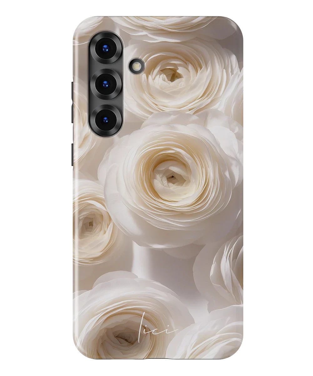 White Ranunculus - Samsung Galaxy S25 Plus