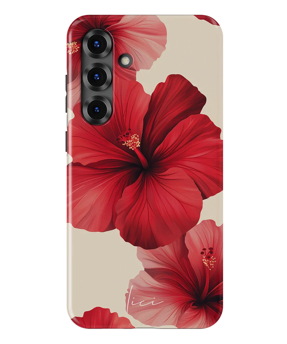 Red Hibiscus - Samsung Galaxy S25 Plus
