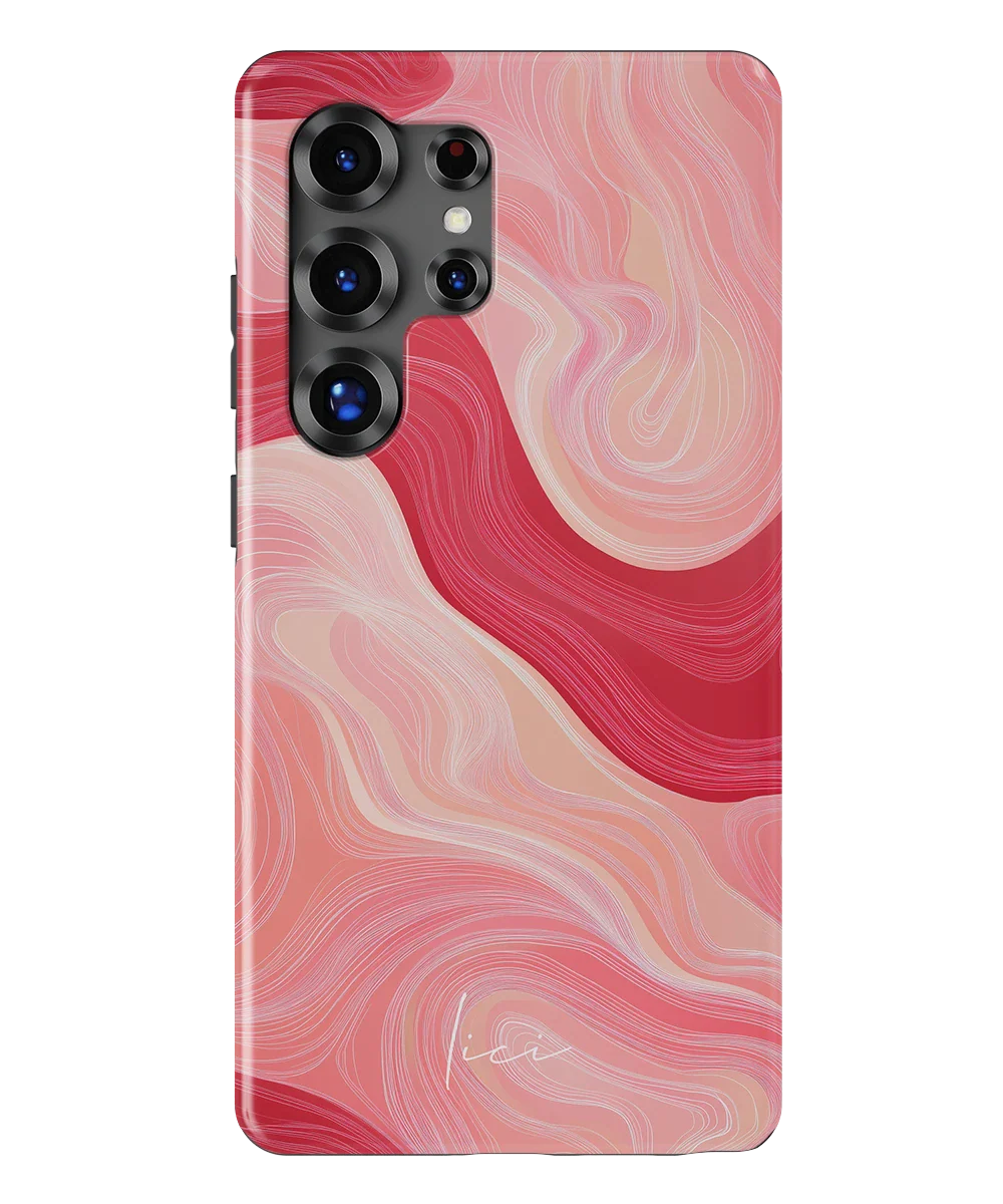 Wavy Rose Lines - Samsung Galaxy S25 Ultra
